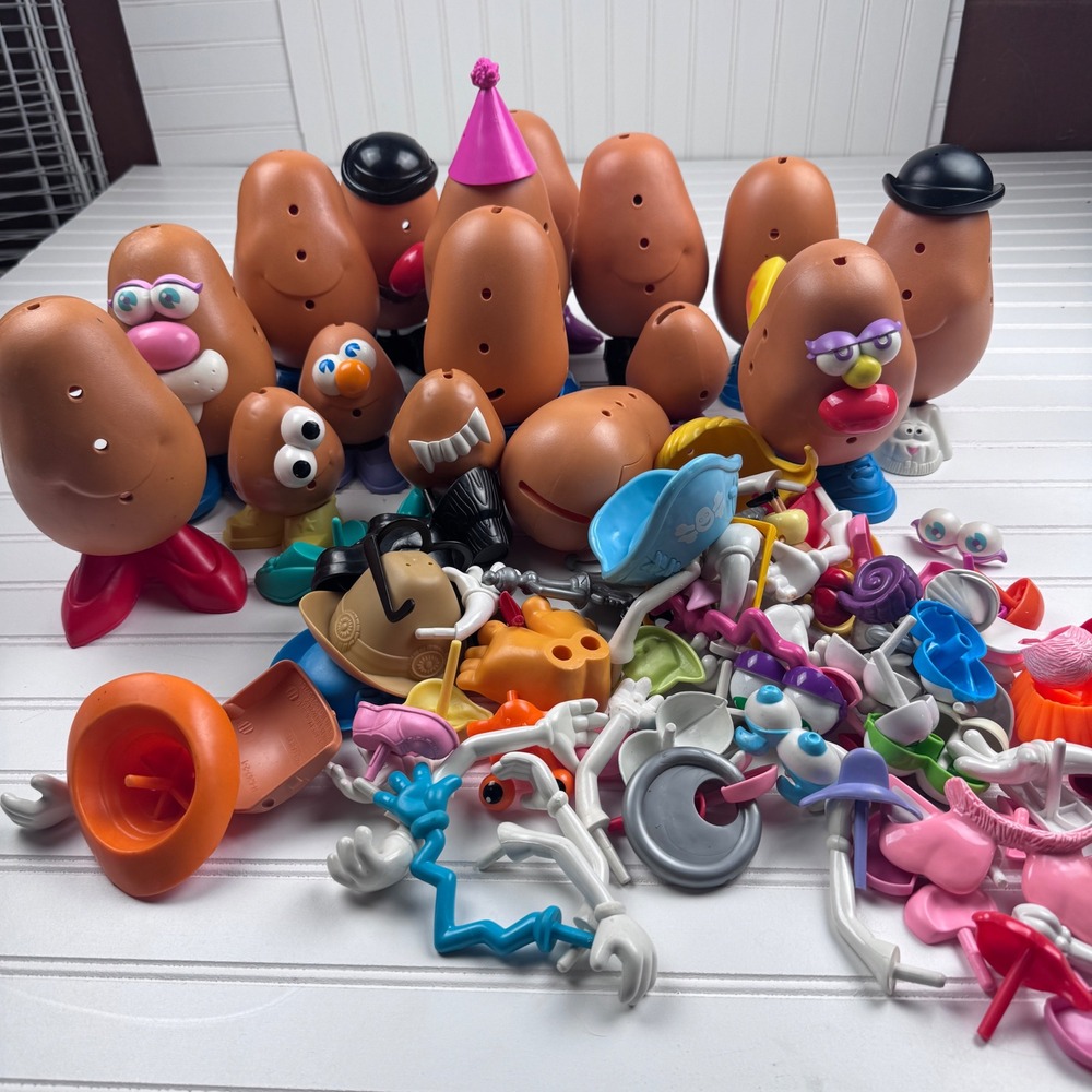 HUGE Mr Potato Head Lot 16 Bodies Mini Potatoes and piecesPlayskool
